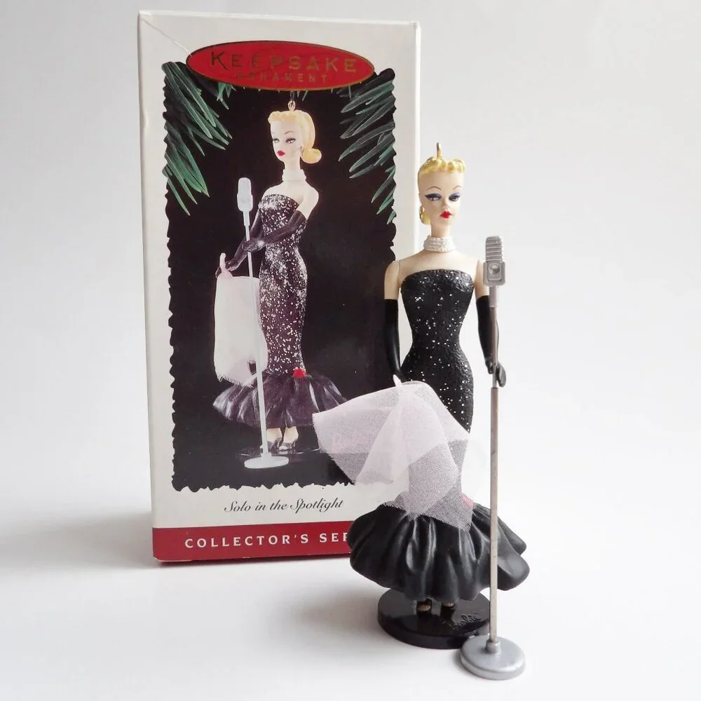 Hallmark Keepsake BARBIE Solo In The Spotlight Ornament in Box Vintage Look 1995